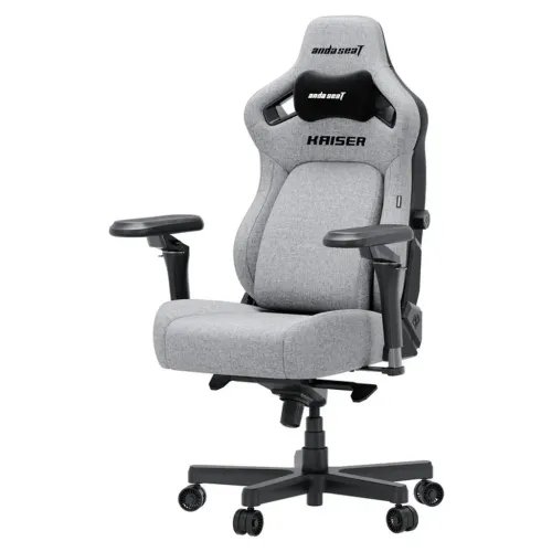 ANDASEATGamingChairKAISER-4V2XLGreyFabricwith6DArmrest
