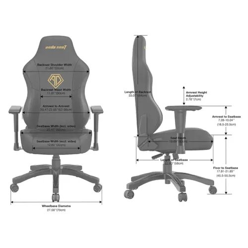 ANDASEATGamingChairPHANTOM-3LargeBlackwithBlackLogo