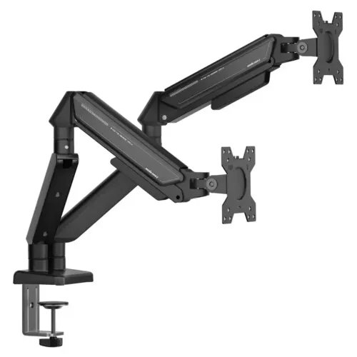 ANDASEATMonitorARMStandA6D-2SBlackDualWeightCapacityperScreen2-9kg