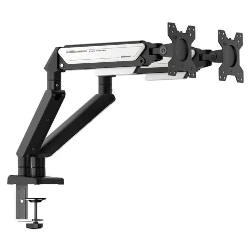 ANDASEATMonitorARMStandA6D-2SBlackWhiteDualWeightCapacityperScreen2-9kg