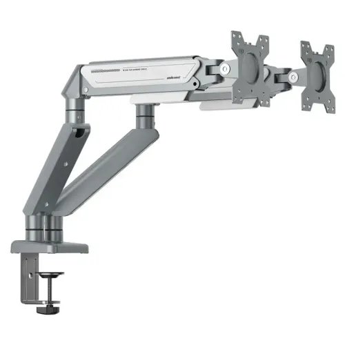 ANDASEATMonitorARMStandA6D-2SSilverWhiteDualWeightCapacityperScreen2-9kg