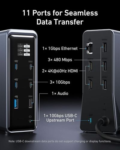 ANKERDockingStation14Portswith160WMaxOutput10Gbps