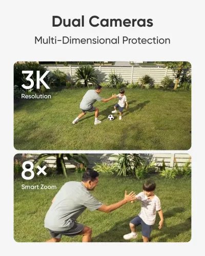 ANKER Eufy Floodlight Camera E340 Dual Lens PanTilt