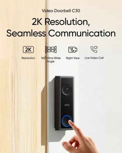 ANKEREufyVideoDoorbellC30BatteryPowered2K