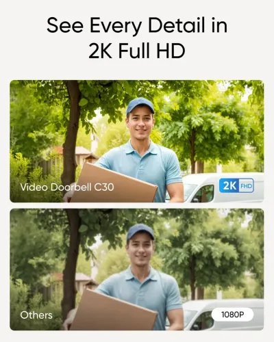 ANKEREufyVideoDoorbellC30BatteryPowered2K
