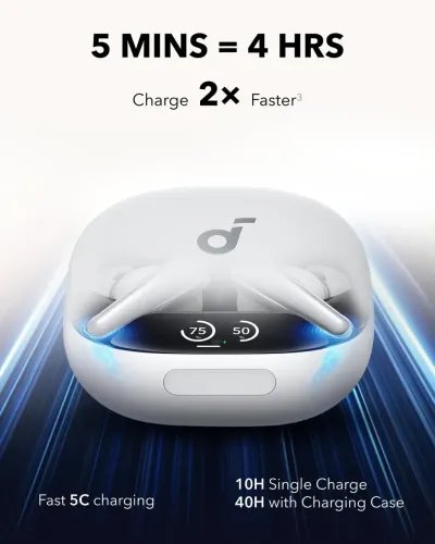 ANKERSoundcoreLiberty4ProTWSEarphonesANCWhite
