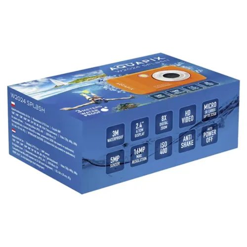 AQUAPIXWATERPROOFCAMERAW2024-WSPLASHORANGE