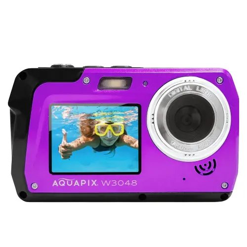 AQUAPIX WATERPROOF 4K CAMERA W-3048 PURPLE EDGE