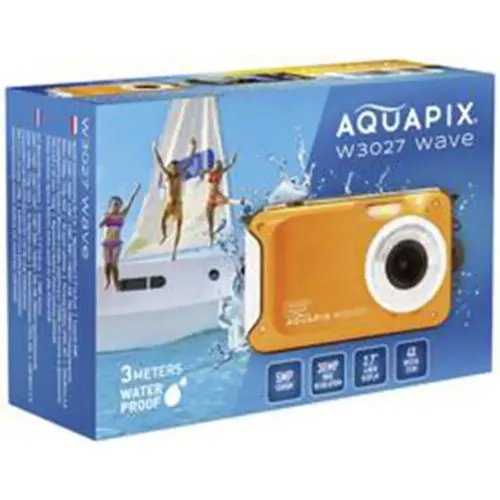 AQUAPIX WATERPROOF CAMERA W-3027 WAVE ORANGE