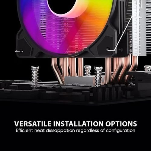 ARMAGGEDDONARGBSILENT12CMCPUCOOLINGFAN6HEATPIPESBLACK