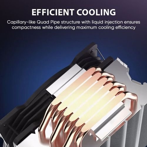 ARMAGGEDDONARGBSILENT12CMCPUCOOLINGFAN6HEATPIPESWHITE