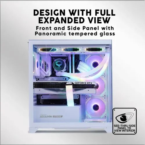 ARMAGGEDDONE-ATXRGBTRANSPARENTFISHTANKGAMINGCASEAQUARONXTREMEWHITE