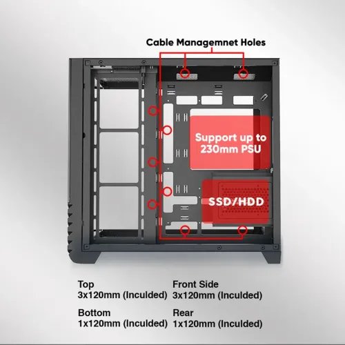 ARMAGGEDDONFULLATXDUALCHAMBERCHASSIS10XARGBFANSAQUARONX-CURVEGIGA10WHITE