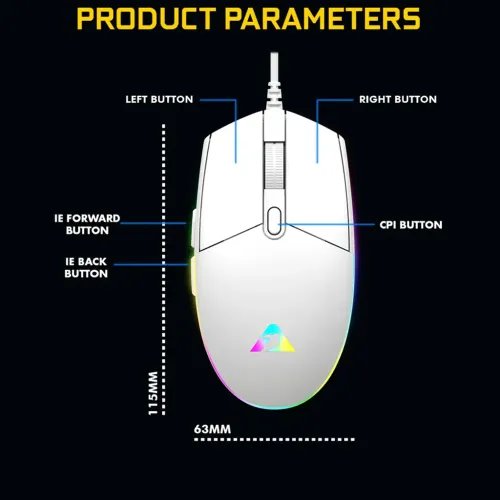 ARMAGGEDDONGAMINGMOUSE12800CPIRAVENIIISIGMASTEALTHWHITE