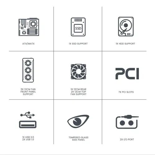 ARMAGGEDDONGAMINGPCCASEDUALCHAMBERWITH3ARGBFANSTRITRON2BLACK