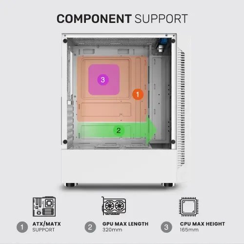 ARMAGGEDDONGAMINGPCCASEDUALCHAMBERWITH3ARGBFANSTRITRON3BLACK
