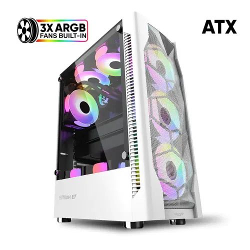 ARMAGGEDDONGAMINGPCCASEDUALCHAMBERWITH3ARGBFANSTRITRON3WHITE