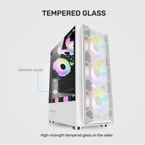 ARMAGGEDDONGAMINGPCCASEDUALCHAMBERWITH3ARGBFANSTRITRON3WHITE