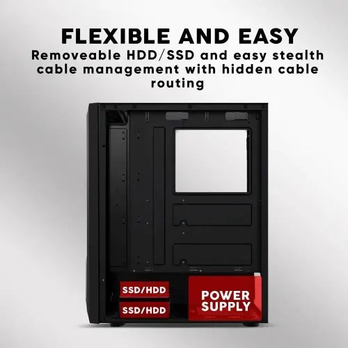 ARMAGGEDDONGAMINGPCCASEWITH3ARGBFANSTRITRONPRO300WHITE