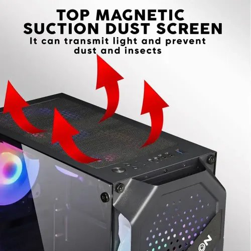 ARMAGGEDDONGAMINGPCCASEWITH4ARGBFANSTRITRONPRO200BLACK