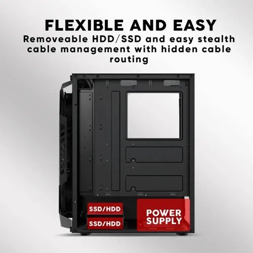 ARMAGGEDDONGAMINGPCCASEWITH4ARGBFANSTRITRONPRO200BLACK
