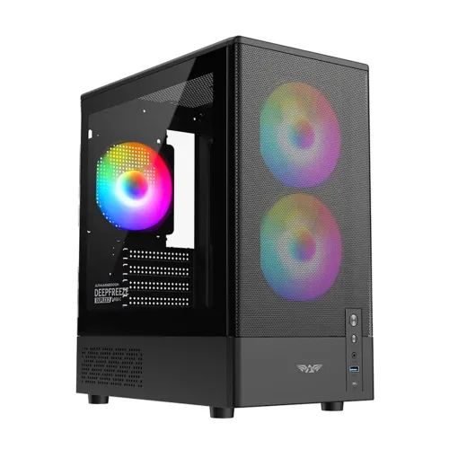 ARMAGGEDDONMICROATXCASEWITH3XARGBFANSTYPE-CDEEPFREEZEDUPLEX2ARGB-CBLACK