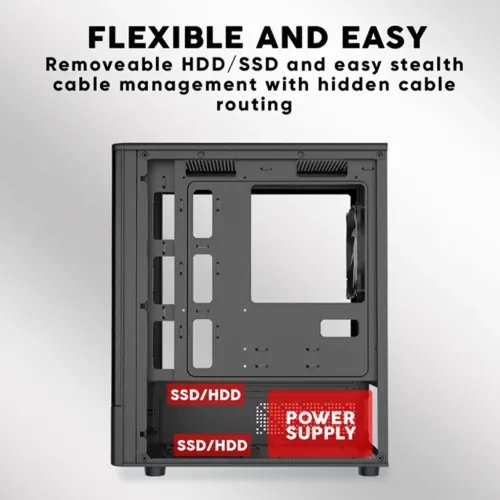 ARMAGGEDDONMICROATXCASEWITH3XARGBFANSTYPE-CDEEPFREEZEDUPLEX2ARGB-CBLACK