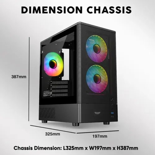 ARMAGGEDDONMICROATXCASEWITH3XCHROMAFANSDEEPFREEZEDUPLEX2CHROMABLACK