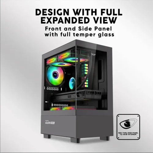 ARMAGGEDDONMICROATXGAMINGPCCASEAQUARONDUPLEXBLACK