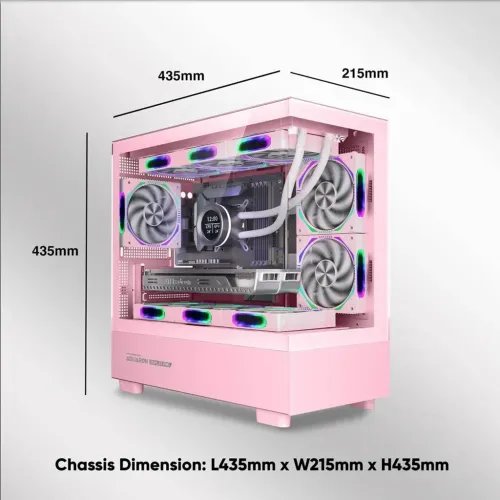 ARMAGGEDDONRGBM-ATXDUALCHAMBERGAMINGCASEAQUARONDUPLEXPROPINK