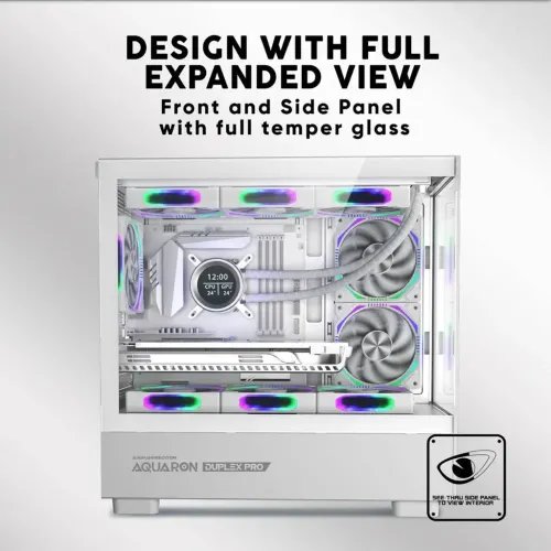 ARMAGGEDDONRGBM-ATXDUALCHAMBERGAMINGCASEAQUARONDUPLEXPROWHITE