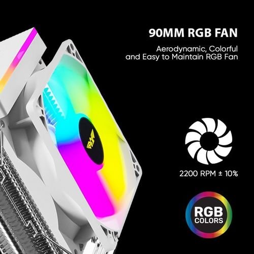 ARMAGGEDDONRGBSILENT9CMCPUCOOLINGFAN2HEATPIPESBLACK