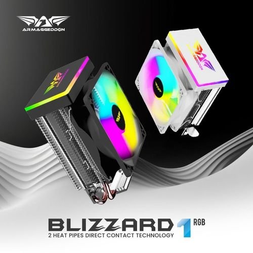 ARMAGGEDDONRGBSILENT9CMCPUCOOLINGFAN2HEATPIPESWHITE