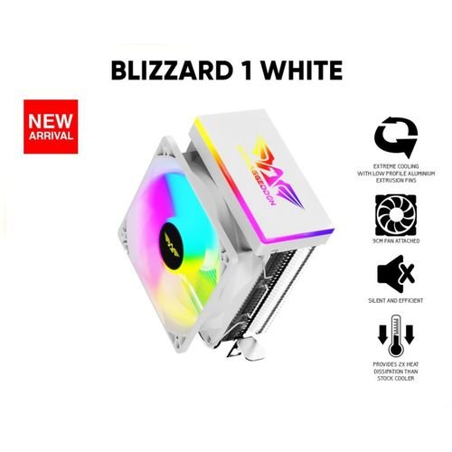 ARMAGGEDDONRGBSILENT9CMCPUCOOLINGFAN2HEATPIPESWHITE
