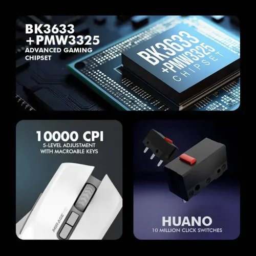 ARMAGGEDDONTRI-MODEGAMINGMOUSE10000CPIMIRAGEVIIBLACK