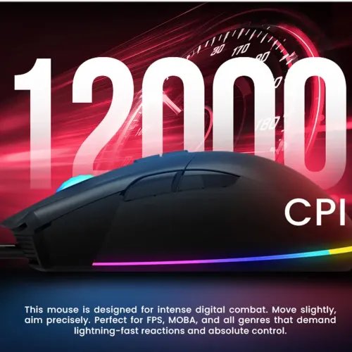 ARMAGGEDDONUSBWIREDMACROABLEGAMINGMOUSEFALCONVLK12000CPIBLACK