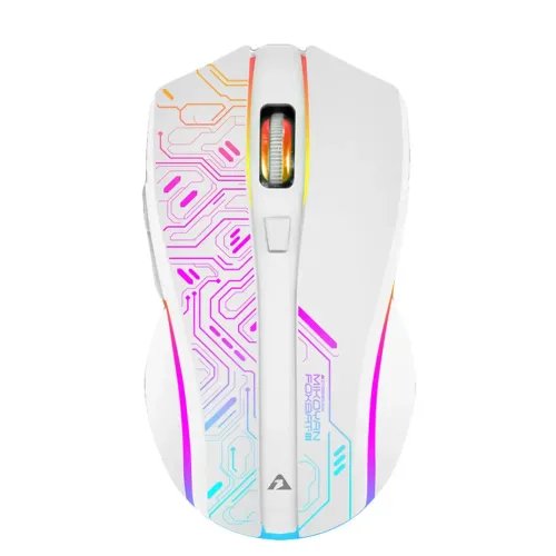 ARMAGGEDDON2.4GWIRELESSGAMINGMOUSERGB10000CPIMIKOYANFOXBAT-IIICYBERPUNKWHITE