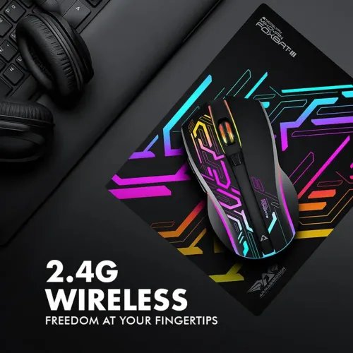 ARMAGGEDDON2.4GWIRELESSGAMINGMOUSERGB10000CPIMIKOYANFOXBAT-IIICYBERPUNKWHITE