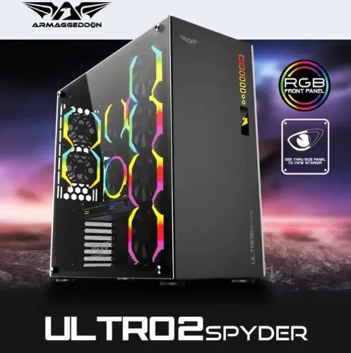 ARMAGGEDDON FULL ATX GAMING PC CASE ULTRO 2 SPYDER