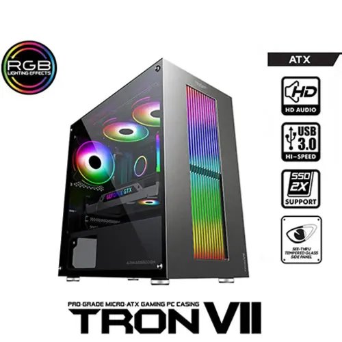 ARMAGGEDDON GAMING CASE TRON VII BLACK