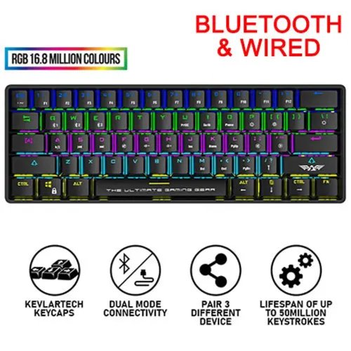 ARMAGGEDDON MECH KEYBOARD BTWIRED STARLING BLK