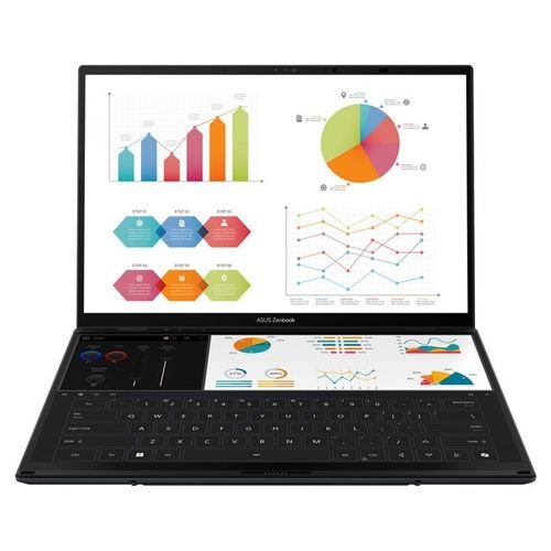ASUSLaptopZenbookDuoOLEDUX8406CA-OLED-PZ067X14.0aposapos2880x1800OLEDTouch120HzU7255H32GB1TBSSDNVMePCIe4.0Win11Pro2YInkwellGray