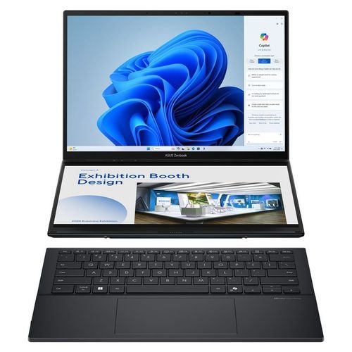ASUSLaptopZenbookDuoOLEDUX8406CA-OLED-PZ067X14.0aposapos2880x1800OLEDTouch120HzU7255H32GB1TBSSDNVMePCIe4.0Win11Pro2YInkwellGray