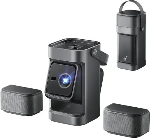 AnkerPortableProjectorNebulaP11080P650ANSILumens20WdetachableSpeakers