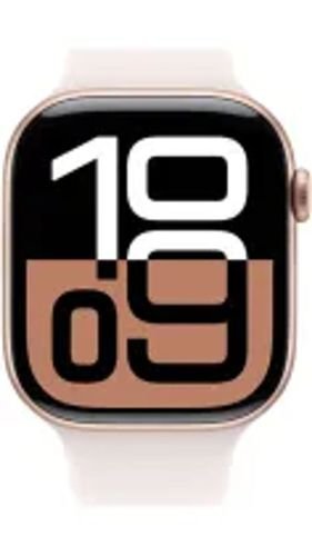 AppleWatchSeries10GPS46mmRoseGoldAluminiumCasewithLightBlushSportBandML