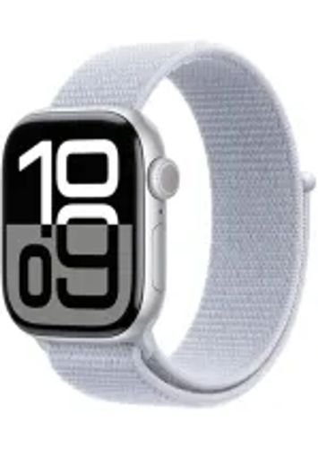 AppleWatchSeries10GPS46mmSilverAluminiumCasewithBlueCloudSportLoop