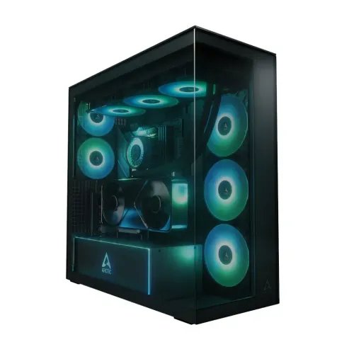ArcticXtenderBlackblackwindowwithGPUverticalmount-MidTowerCasew.A-RGBFans