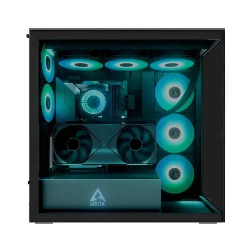 ArcticXtenderBlackblackwindowwithGPUverticalmount-MidTowerCasew.A-RGBFans