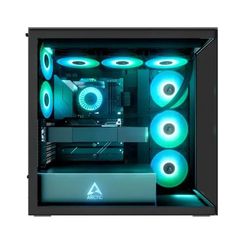ArcticXtenderBlackmirrorblackwindowwoGPUverticalmount-MidTowerCasew.A-RGBFans