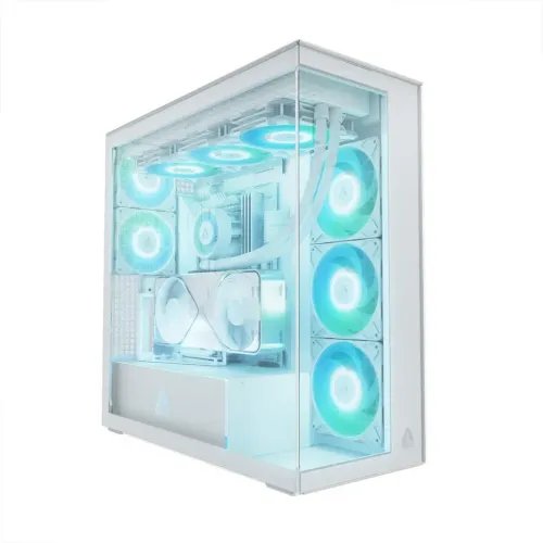 ArcticXtenderWhitetransparentwindowwithGPUverticalmount-MidTowerCasew.A-RGBFans
